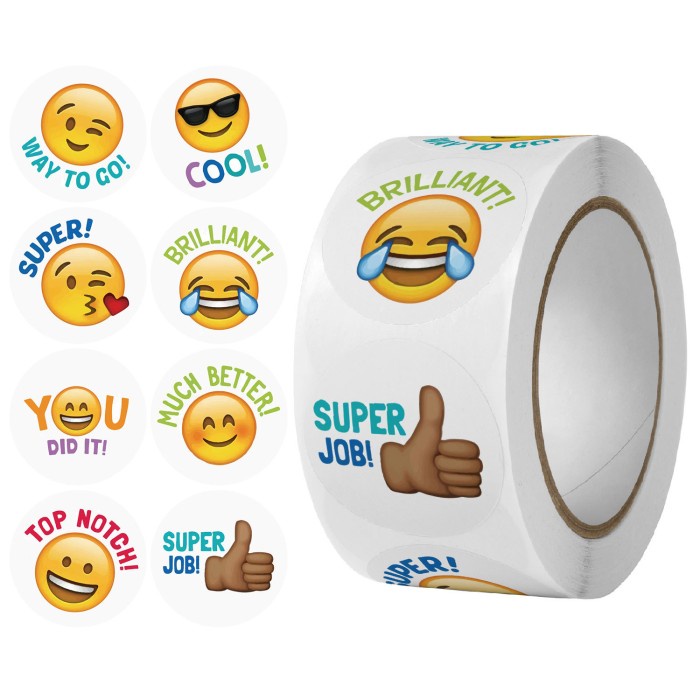 

Tape Isolasi Stiker Motif Emoji / Emoticon / Smiley Lucu (500 Stiker)