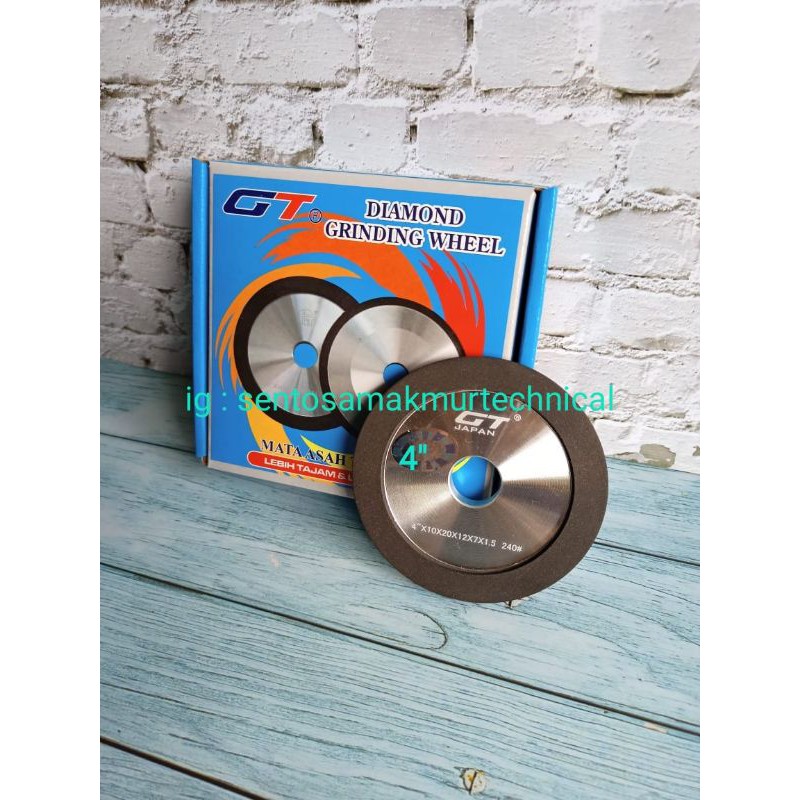 GT 4&quot; Diamond Asah Intan 2 Sisi Diamond Grinding Wheel TCT 4 inch #240