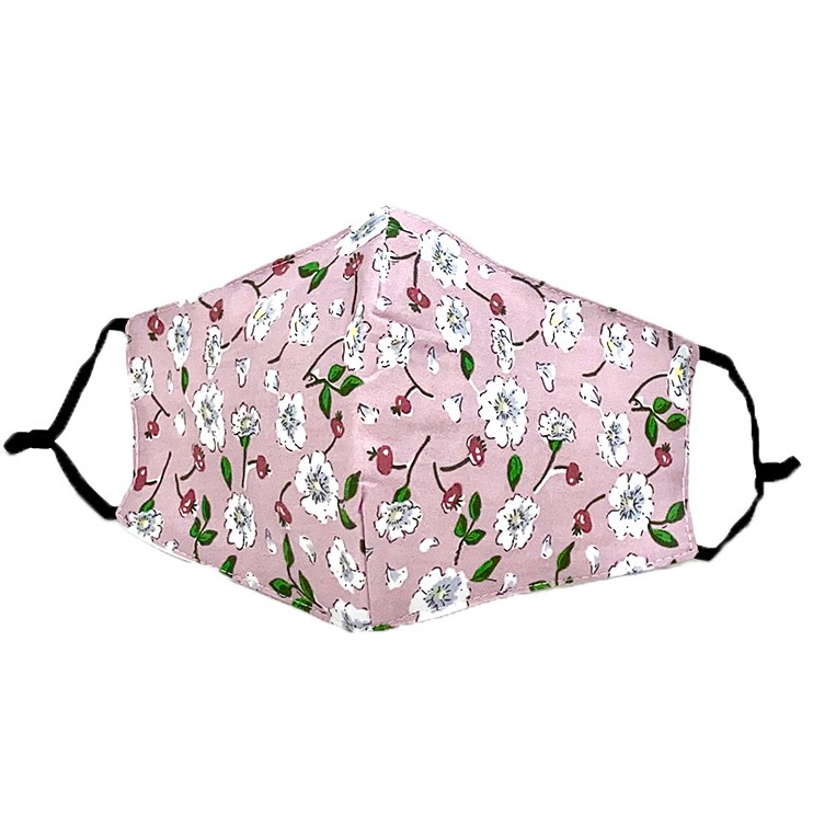 

La Floret 1 pc Masker Kain 100% Cotton 3 ply PM 2.5 filter pocket design Mask