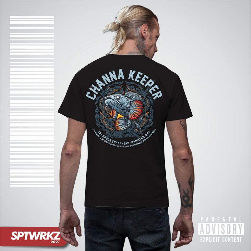 Kaos Channa Keeper/Kaos Channa Barca/Kaos Iwak Galak/Kaos Predator Fish/Kaos Snakehead