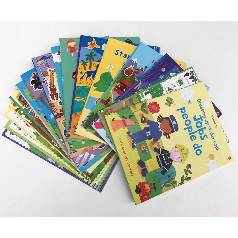 USBORNE STICKER BOOK AIRPORT JUNGLE SPACE JOBS ETC | CHEEKY KIDS