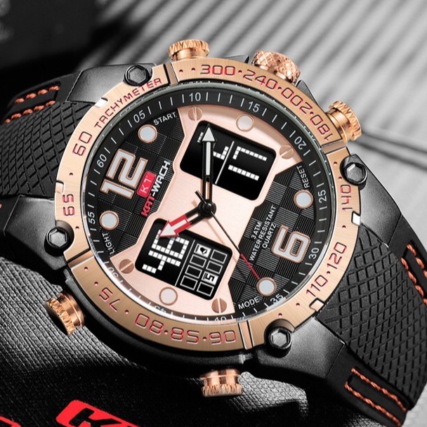 KAT-WACH KT717 Jam Tangan Pria Digital Analog Anti Air WATCHKITE WKOS