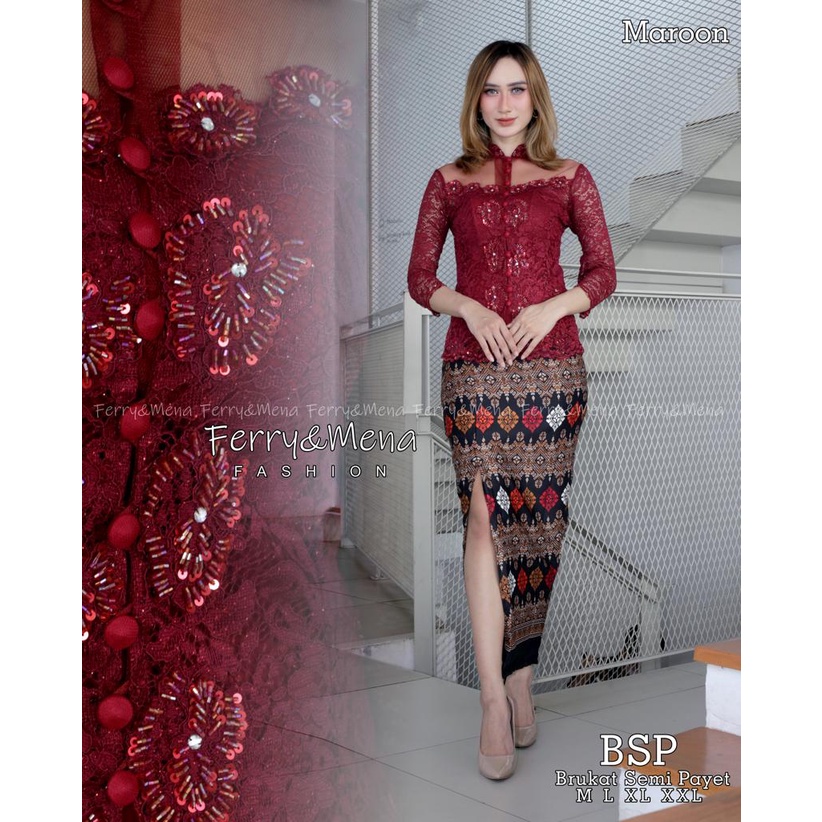 Setelan kebaya semi payet//kebaya payet terbaru//kebaya payet natali