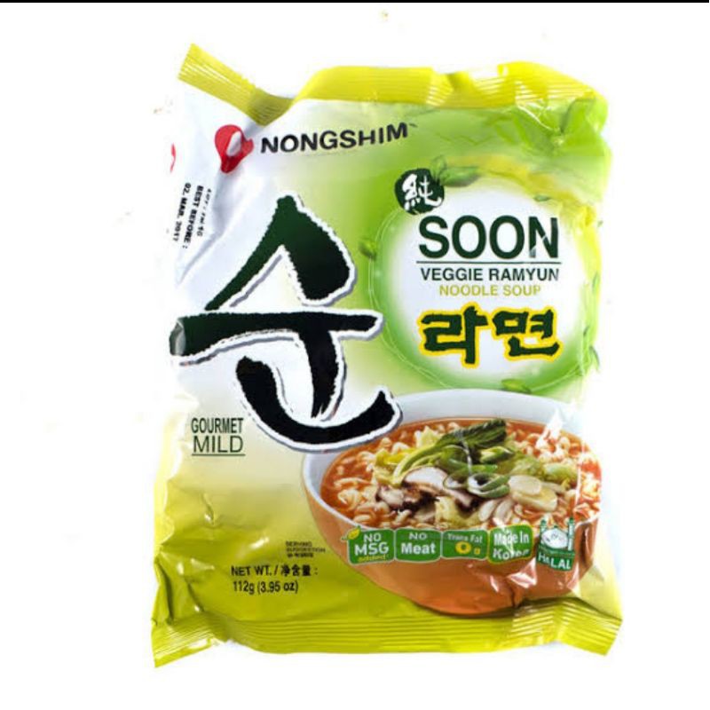 

Nongshim Soon Veggie Ramyun Noodle Halal 112 gram