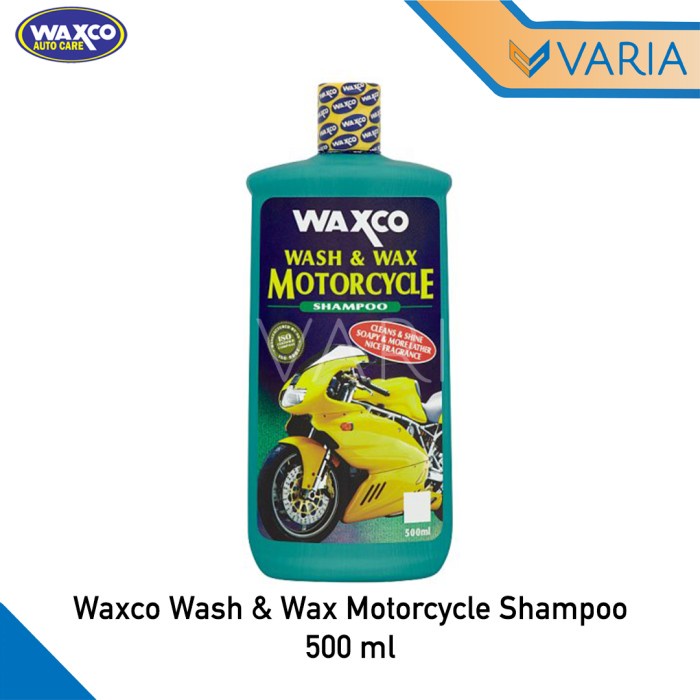 Waxco Wash &amp; Wax Motorcycle Shampoo 500 ml Sampo Cuci Motor Mobil