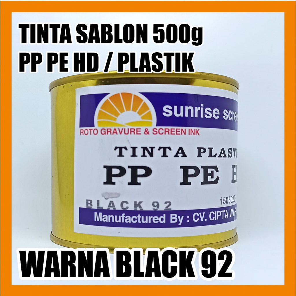 

Tinta Sablon Plastik PPHD 92 BLACK 500g