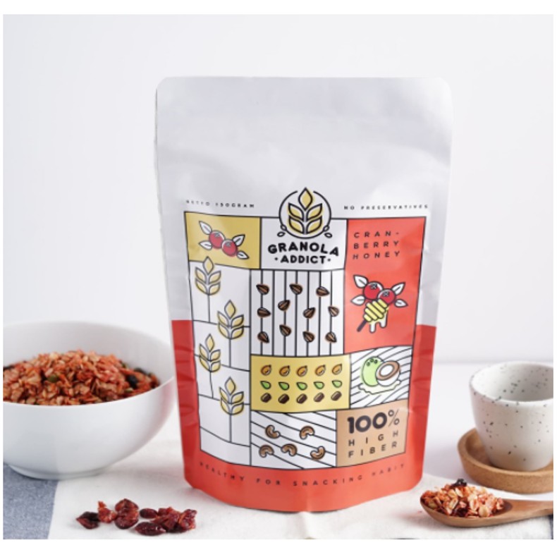 Granola Cranberry Honey 150g (healthy snack)