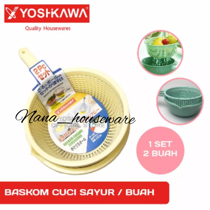 Baskom set saringan plastik