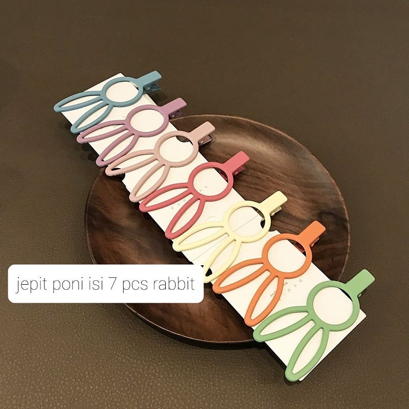 BAJUKIDDIE JEPIT PONI BESAR ISI 7 PCS KOREA IMPOR WARNA RAINBOW