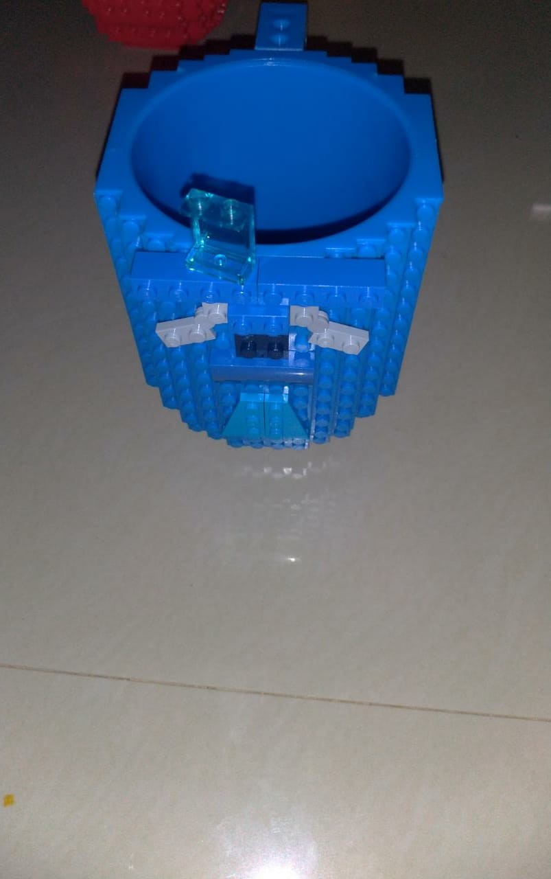 Gelas Mug Lego Kubik Build-on Brick Unik 936sn Red Black