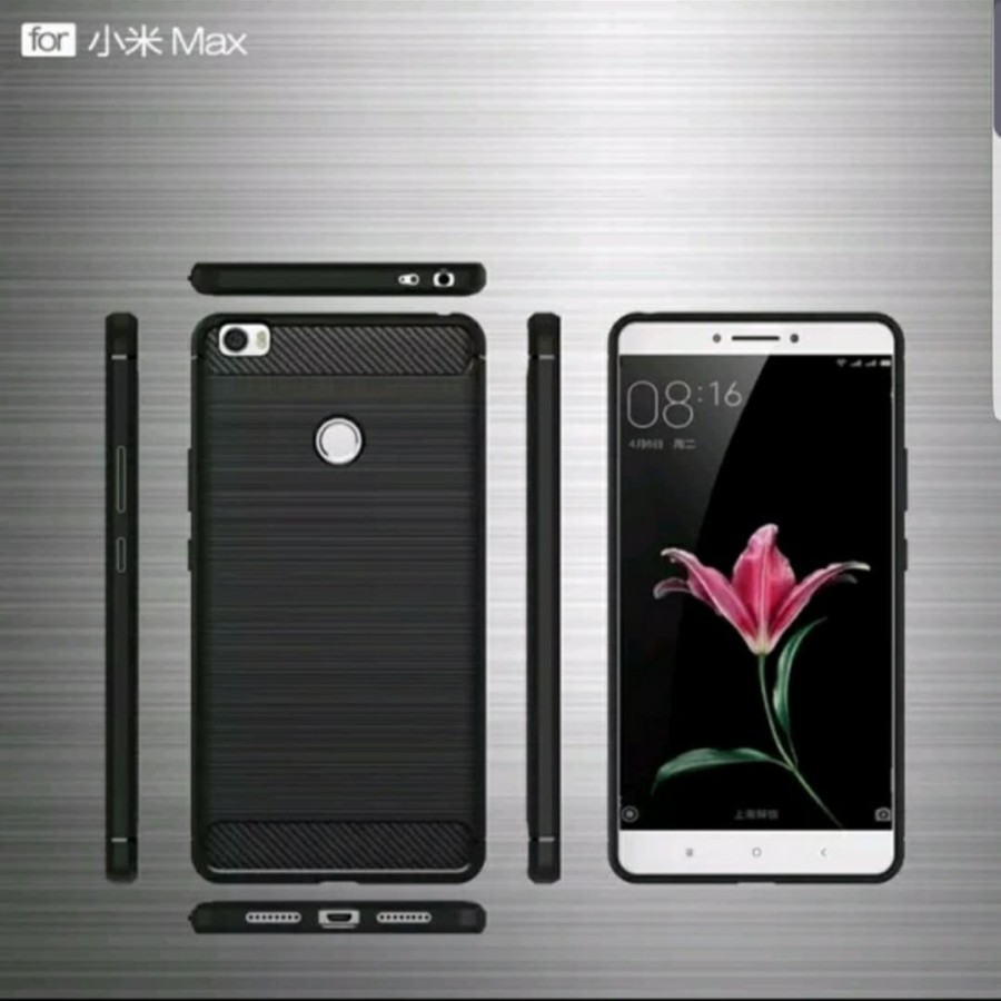 XIAOMI MI MAX 1 / MI MAX 2 MI MAX 3 CASE SOFTCASE IPAKY CARBON, CASE BLACK CARBON