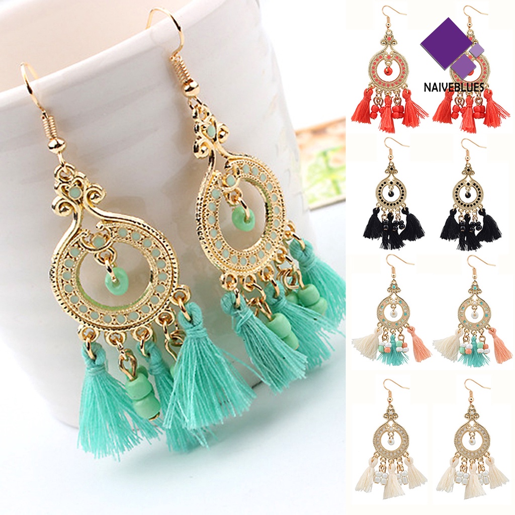 Anting Kait Juntai Bahan Alloy Gaya Bohemian Untuk Wanita