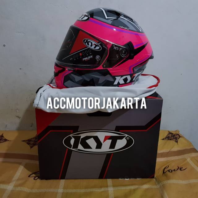 KYT NFR Replica Fuxia Pink Aleix Espargaro 2017 Limited Edition SNI | Original KYT 100%