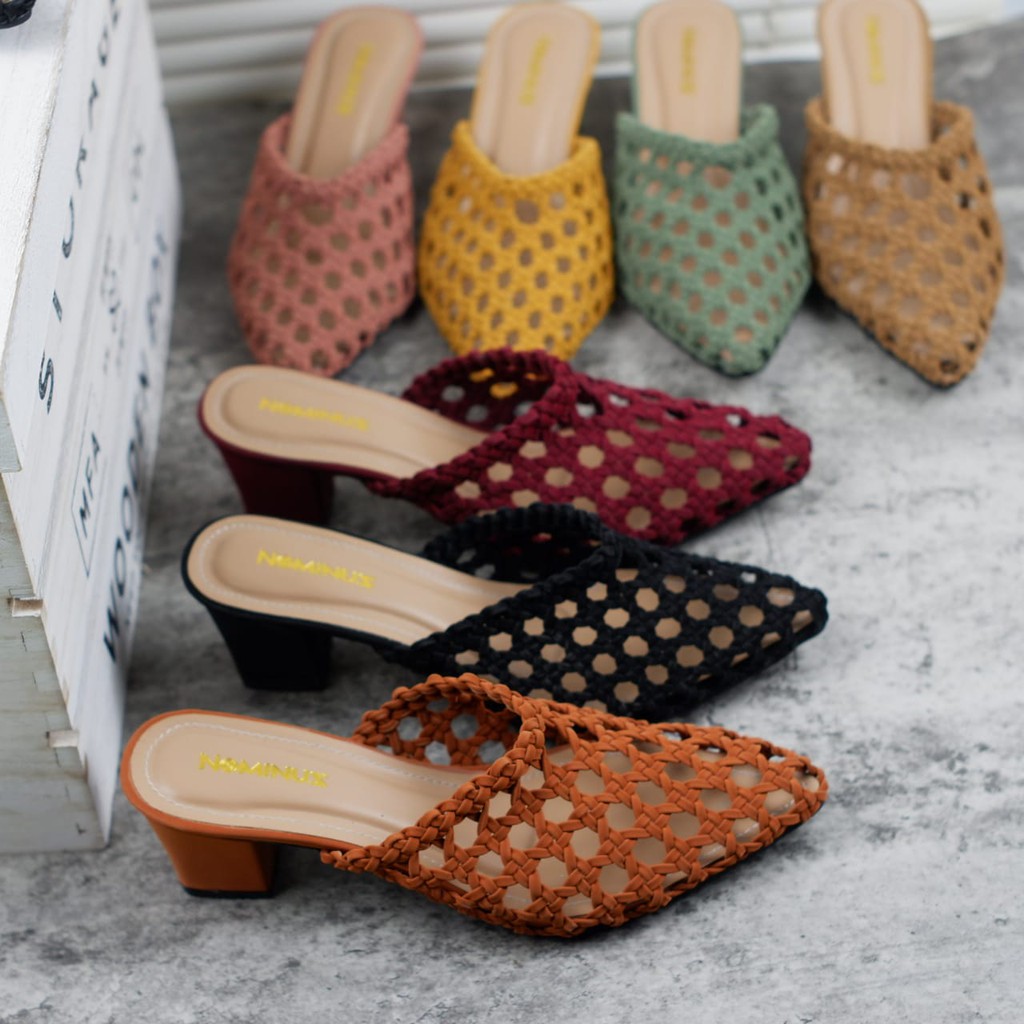 FLASH SALE 7.7 Heels anyaman vintage REALPIC SP 05