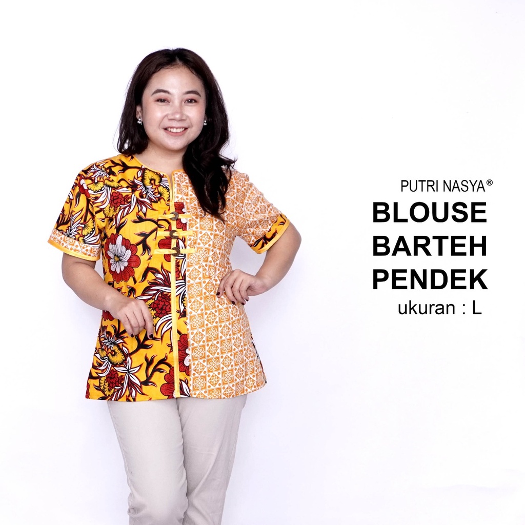 Blouse Batik Big Size Wanita Atasan Batik Lengkap S-M-L-XL-2L-3L-4L-5L-6L-7L Model Blus Jumbo Seragam Batik / Atasan Formal Kantor Wanita / Pakaian Seragam Batik Kerja Wanita / Pakaian Batik Kekinian LD 140 Model Terkini Modern Terbaru