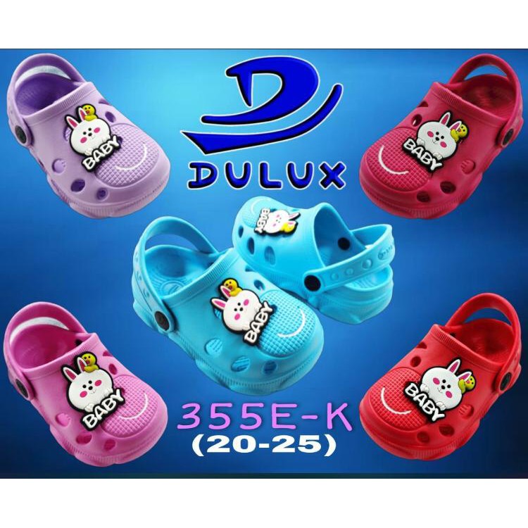 DX-355E-KLC Sandal Baim Anak Perempuan Motif Kelinci Lucu Merek Dulux Size 20-25