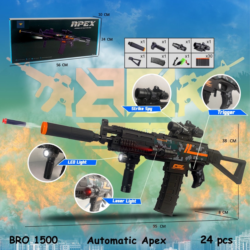 MURAH BRO1503 BRO1336 BRO1500 BRO1291 Bazoka Basoka Rocket Gun Pistol Pistolan Peluru Busa Nempel Soft Bullet Automatic Elektrik Baterai Batre Tembak Tembakan Rapid Fire Mainan Anak Laki Laki Besar Murah BIGBANG