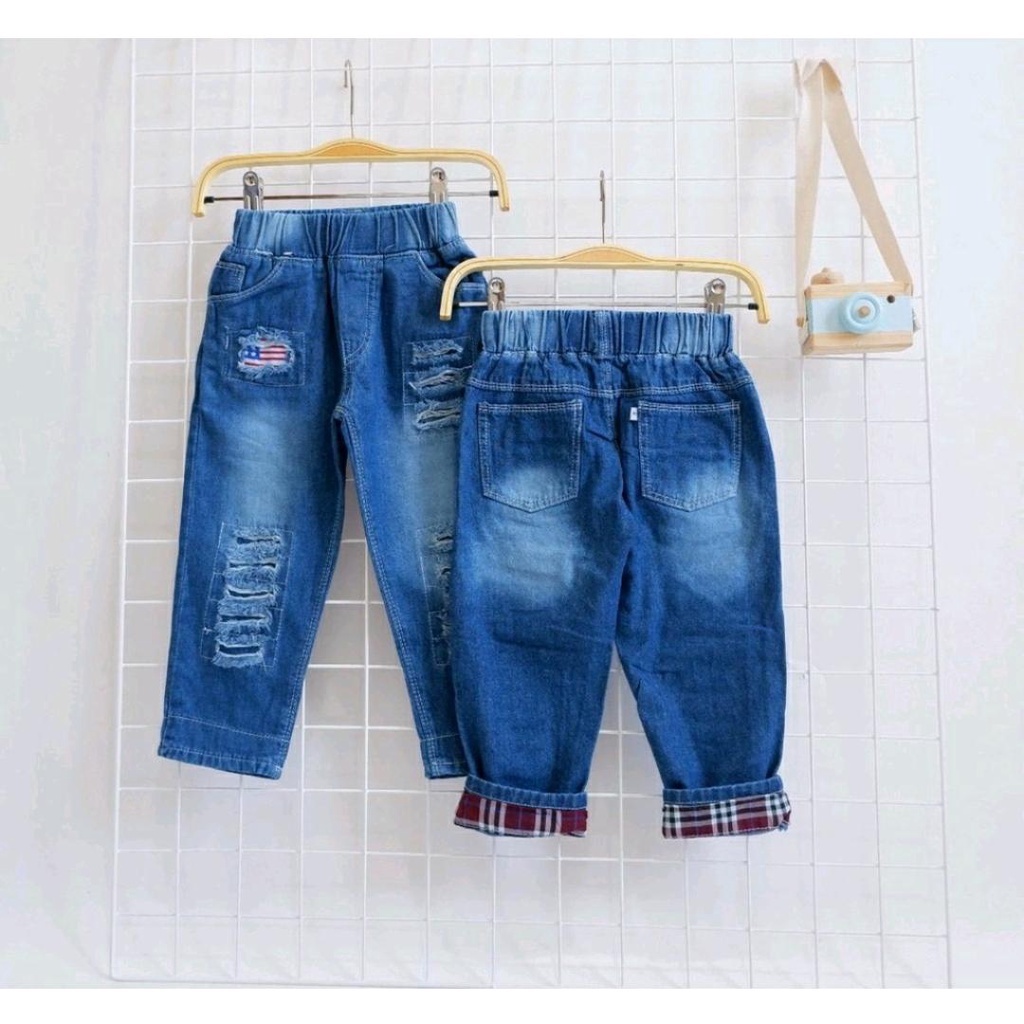 COD/JEANS IMPORT ANAK/JEANS STIK BALIK 1-9 TAHUN