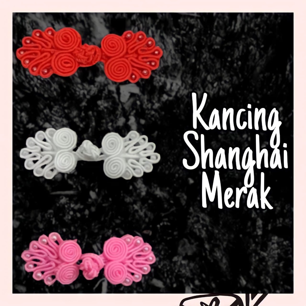 1 BUAH - KANCING SHANGHAI MERAK / KANCING CHEONGSAM MERK MOTIF / KANCING CINA