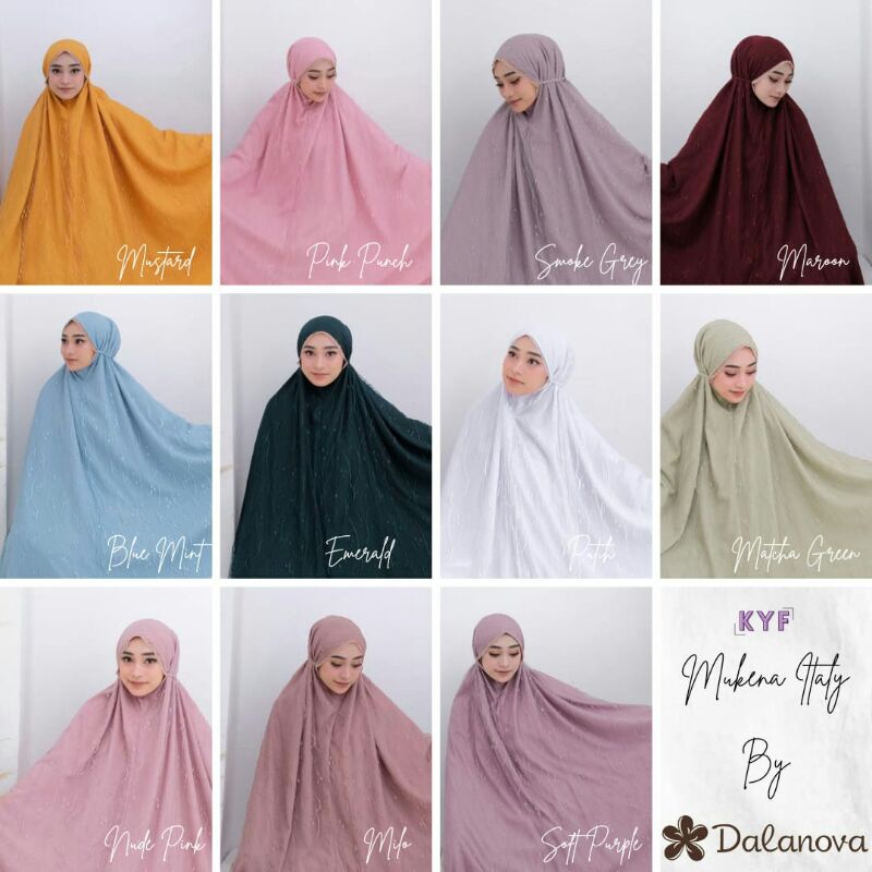 set mukena, sajadah dan Al-quran cover italy  original by Dalanova
