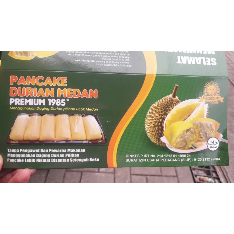 

Pancake Durian Medan Premium 1985 Large isi 6 Pcs
