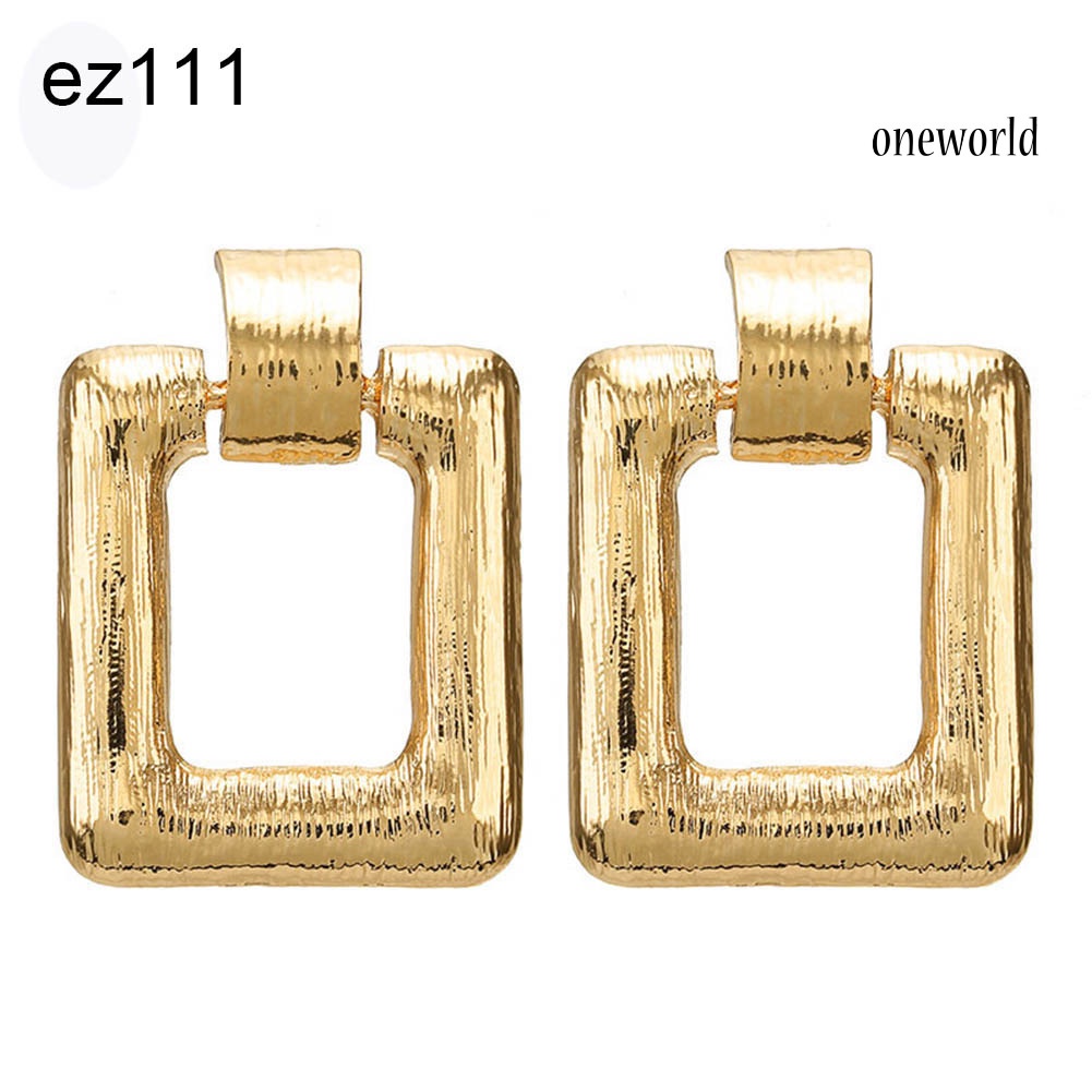 OW# Fashion Women Square Round Geometric Dangle Ear Stud Earrings Statement Jewelry