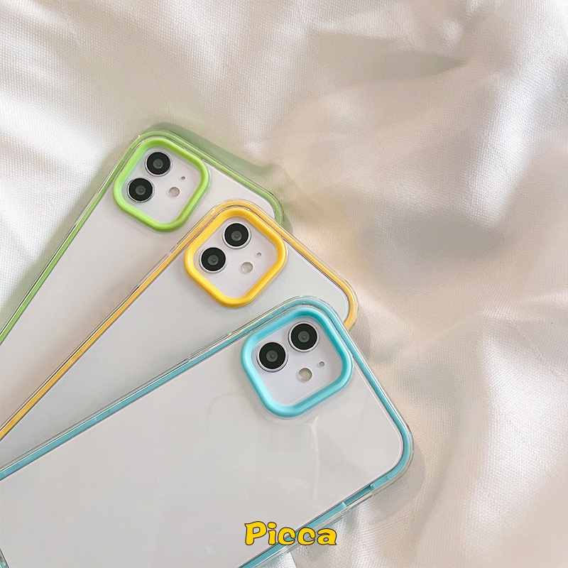 3 In 1 Soft Case Pelindung Lensa Warna Macaron Bahan TPU Untuk IPhone 7 8 Plus 11 12 13 Pro Max XR XS X SE 2020