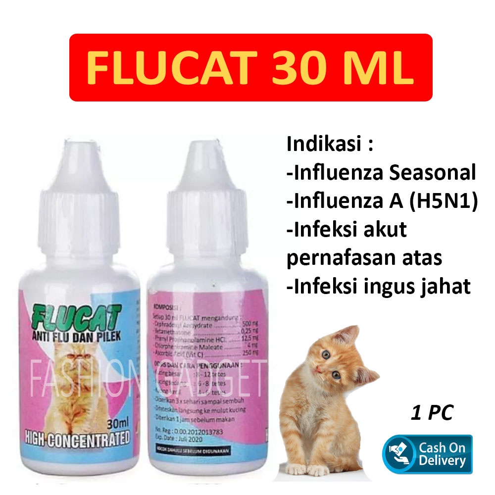 FLUCAT 30 ML Obat Kucing Sakit Anti Flu dan Pilek Untuk Kucing Obat Flu Kucing Obat Kucing Pilek