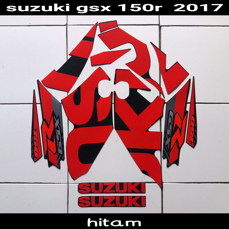 stiker motor suzuki gsx 150r 2017 hitam