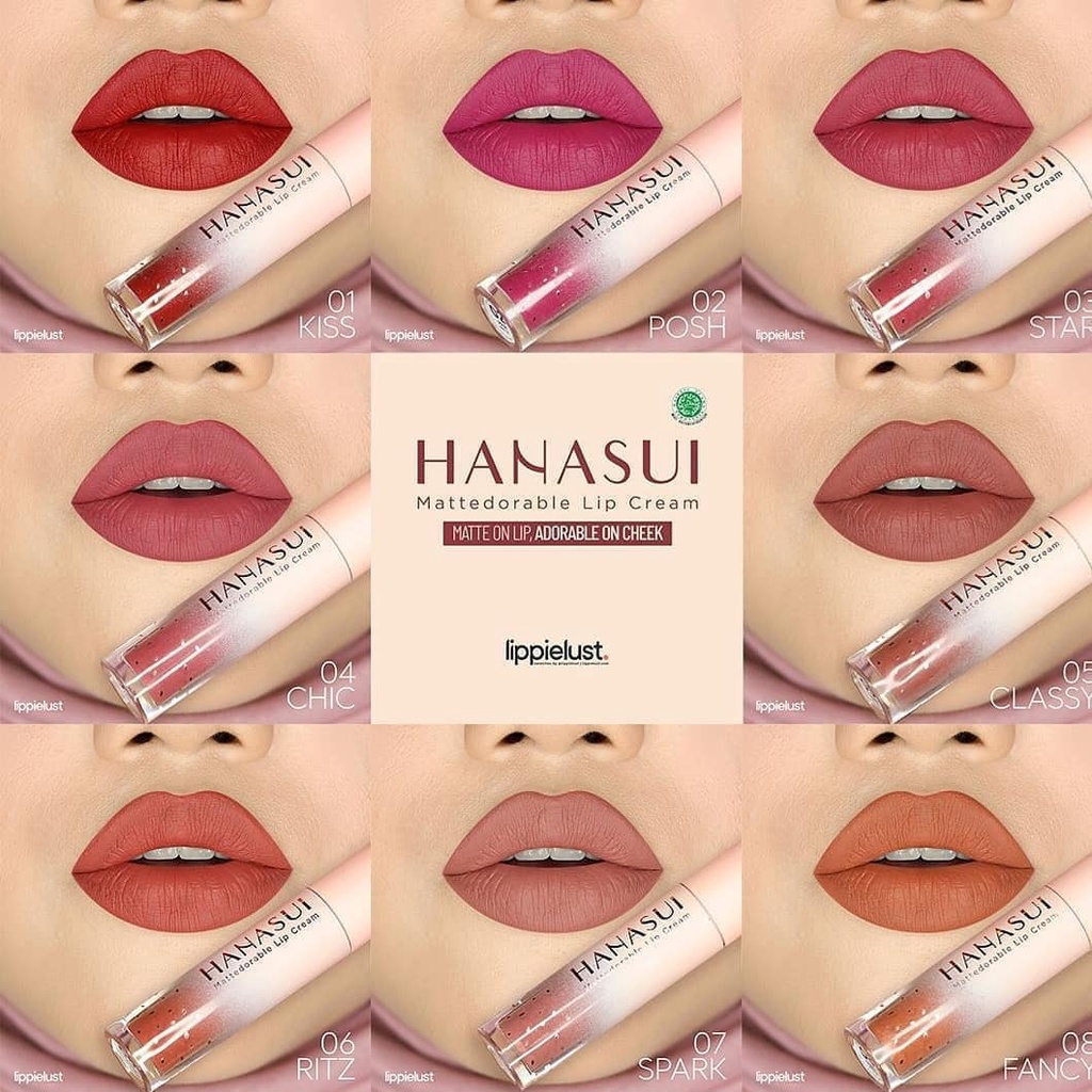 HANASUI LIPCREAM/Lipcream Murah/Lipstick Matte/Lipcream Hanasui