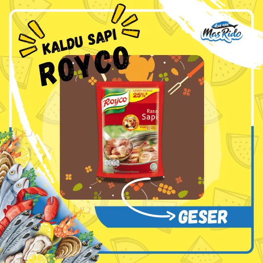 

Royco Bumbu Kaldu Sapi Instan Penyedap Rasa Makanan Rasa Sapi 230 Gram