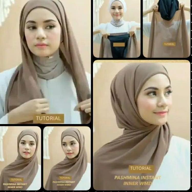 Pasmina Plus Inner 2in1 Diamond-Pasmina Instan Plus Daleman Jadi Satu- Hijab Instan Ukur 170