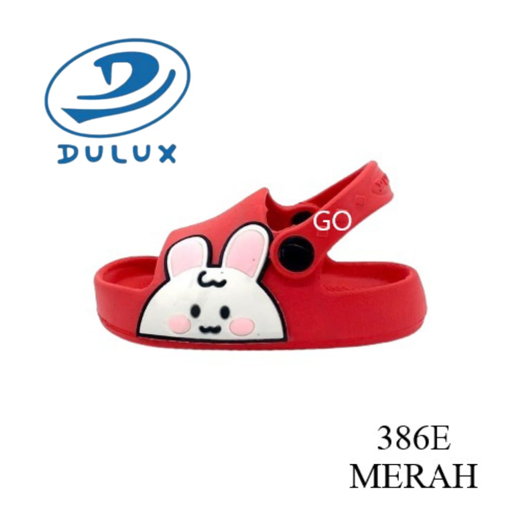 gos DULUX 386E Sandal Anak Perempuan Baim Sandal Anak Selop Tali Belakang Sandal Karet Terbaru