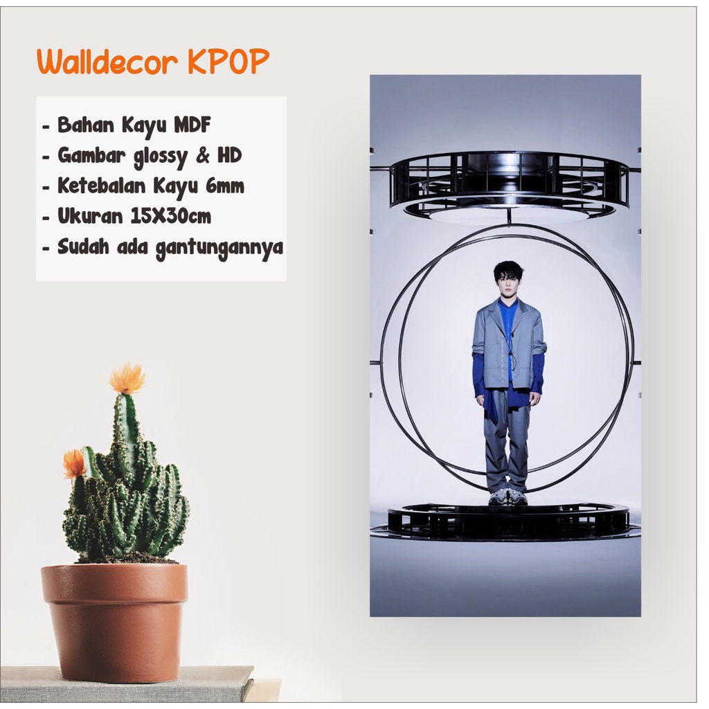WALLDECOR NCT 2021 CHENLE UKURAN 15X30 CM WALL DECOR POSTER KAYU HIASAN DINDING KPOP