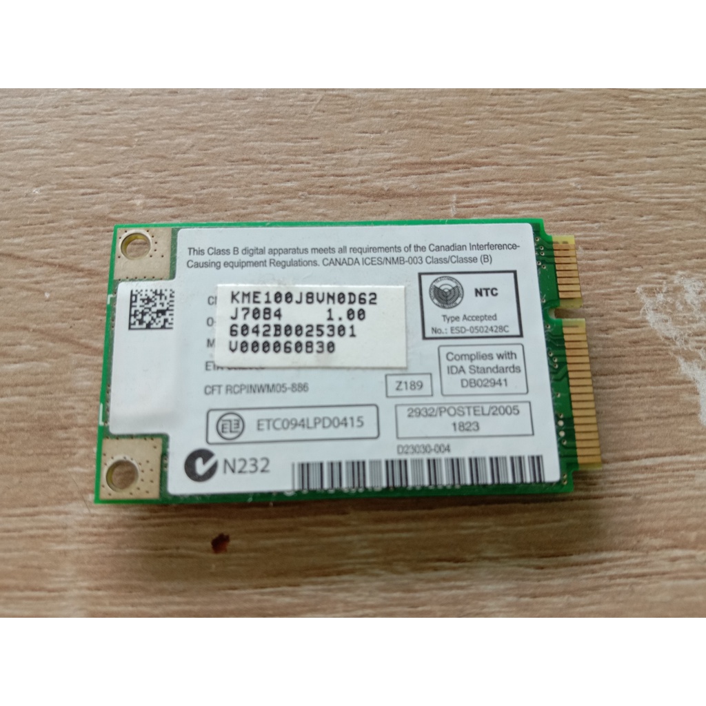 Wifi card internal Laptop Toshiba Satelite M200 Bekas