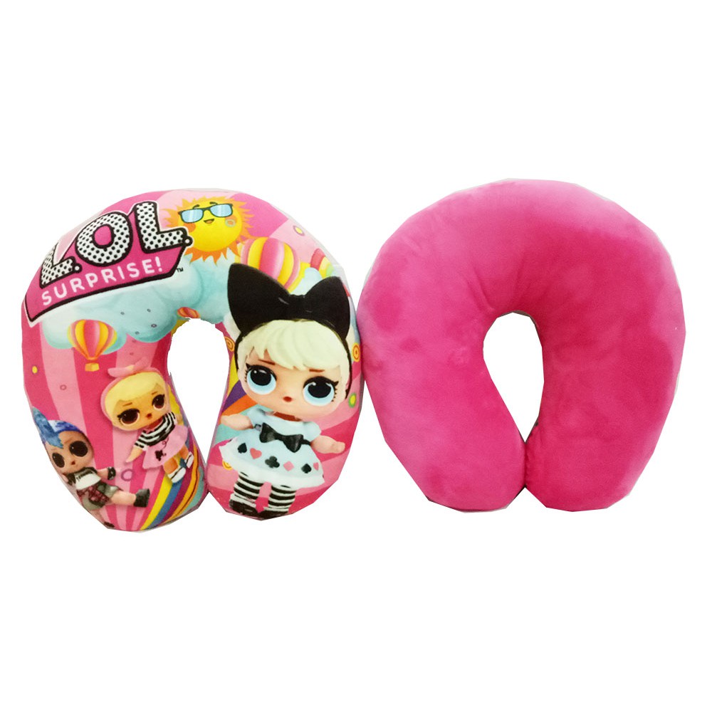 PROMO Bantal Leher Anak Motif Bahan Yelvo  Halus dan Lembut - Pink