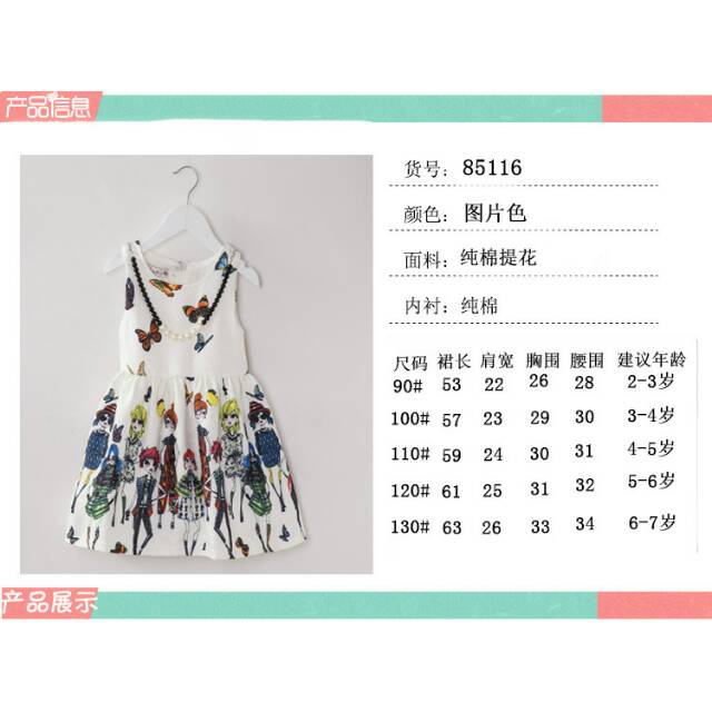 Model Baju Anak Perempuan - Dress anak perempuan import - Dress anak perempuan branded - FKG44