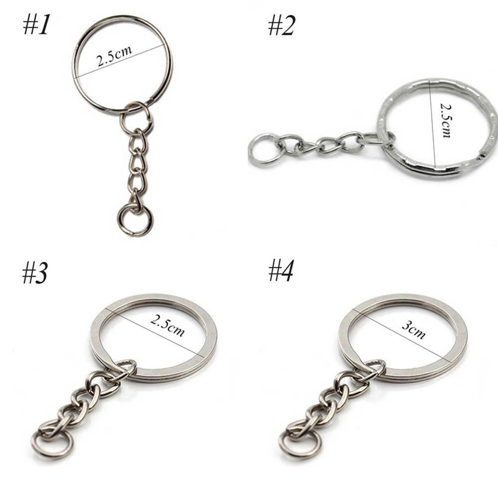 Solighter 25mm Keyring Perhiasan Dipoles Perak Split Ring Key Fob