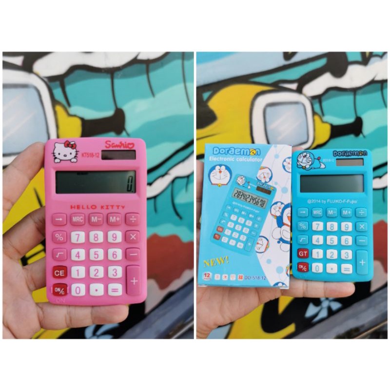 KD1 KALKULATOR MINI KARAKTER HELLO KITTY DORAEMON KALKULATOR 12 DIGIT KALKULATOR MURAH KALKULATOR SAKU