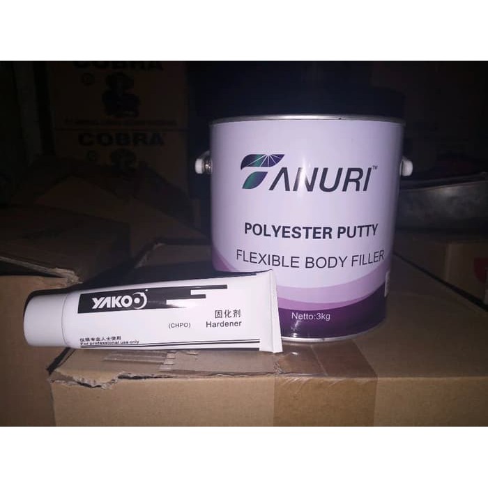 Dempul Mobil TANURI | TANURI Polyester Putty 3 Kg