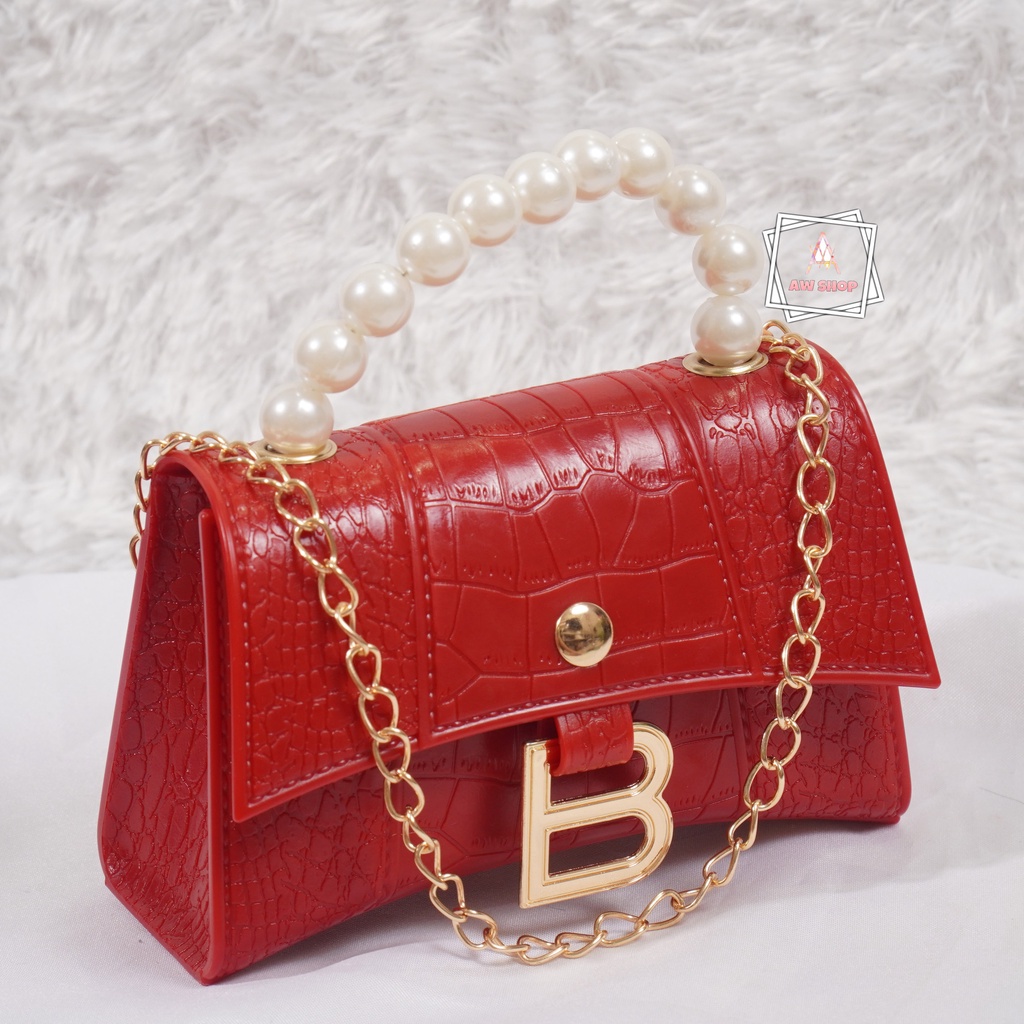 Tas Jelly Glossy Mutiara Balen Pearl | Tas Jelly Glossy Mini Mutiara