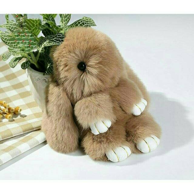 KC0478 Souvenir gantungan kunci gantung tas Ready copenhagen rabbit fur rabbit fur bag charm