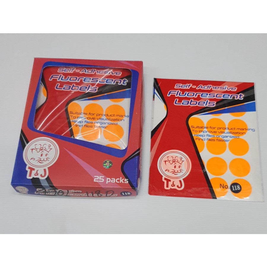 

LABEL STICKER TOM & JERRY BULAT ORANGE NO 118 (5lembar)