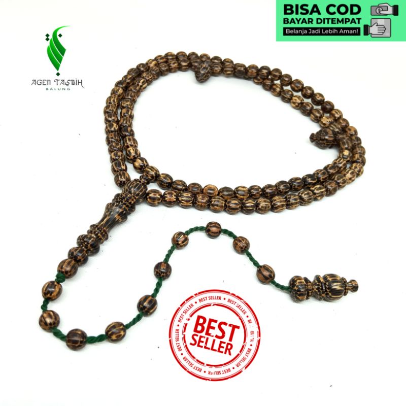 Tasbih Kayu Liwung Macan Bulat Size 7mm/8mm ORIGINAL!!