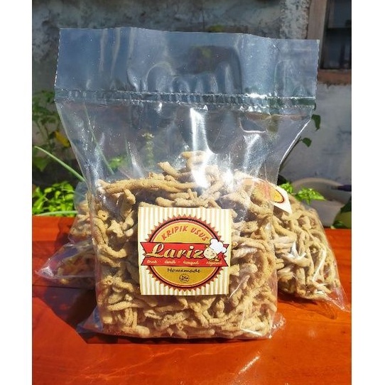 

Keripik Usus Lariz || Keripik Usus Ayam Halal Gurih Renyah 500 gram