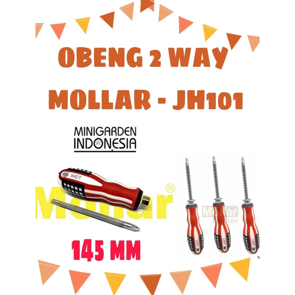 OBENG 2 WAY USA 5 INCH OBENG 2 ARAH PLUS MIN 14.5 CM BOLAK BALIK