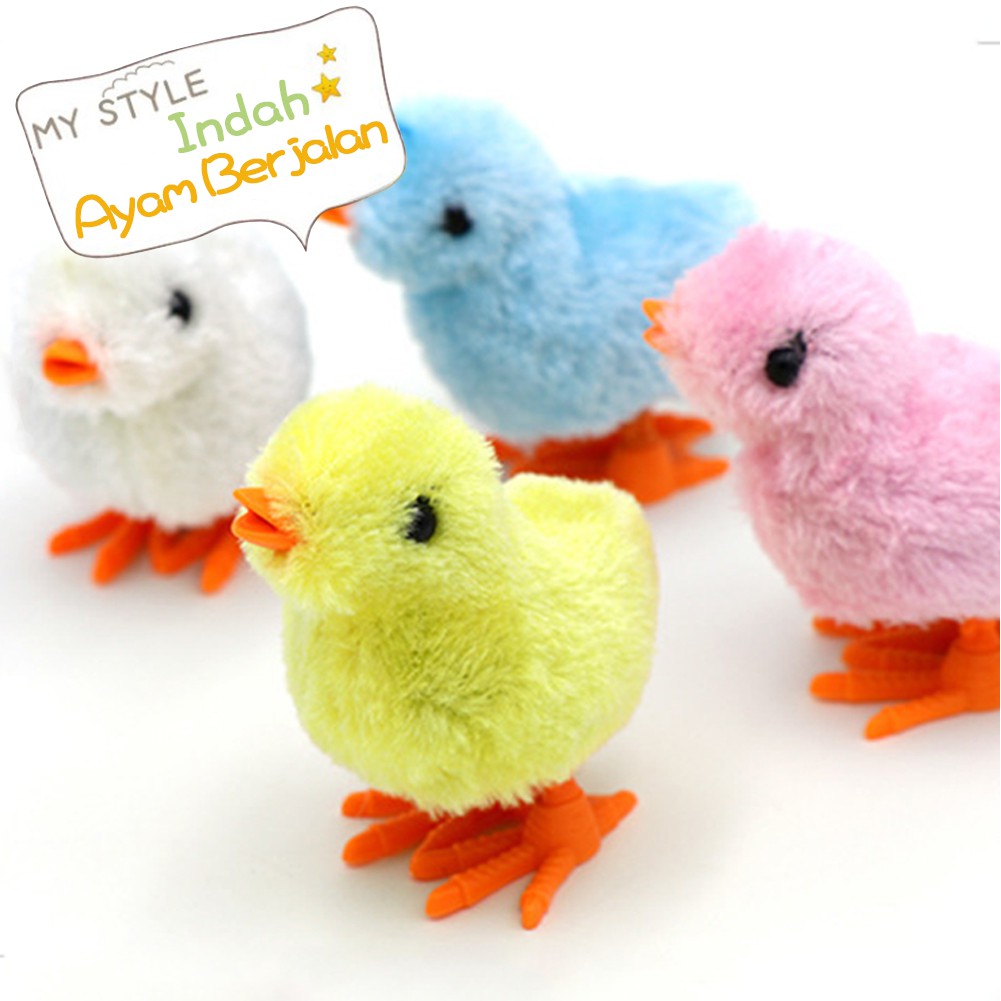 【Stok Baru】 Mainan Ayam yang indah Berjalan otomatis Model ayam