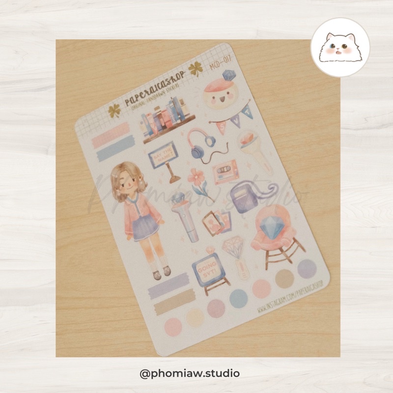 

Cute Carat Girl Stickers, Seventeen Stickers, Fan Stickers, Kpop Stickers