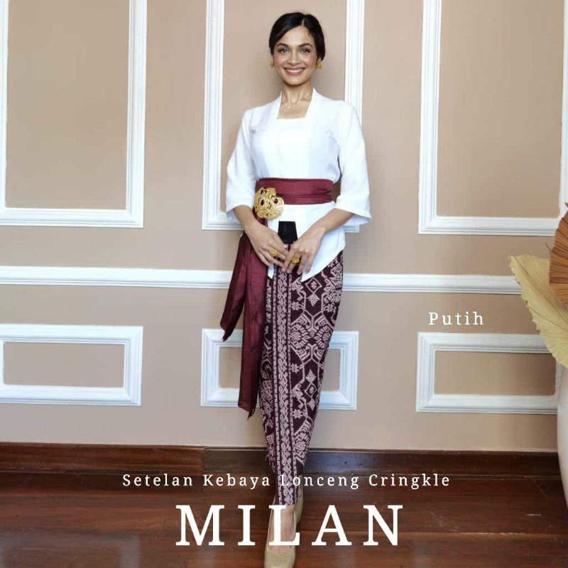 Setelan Kebaya Lonceng Cringkel Milan