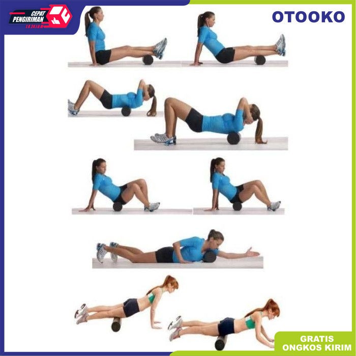 Rumble Foam Roller Alat bantu Senam Bantal Yoga Pilates pijat